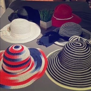 Lot of summer hats